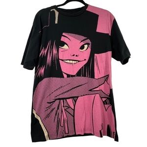Gfoot Limited Edition Gorillas Pink Black Noodle Graphic T-shirt RARE Size Small